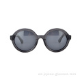 Nuevo moderno de tendencia unisex vintage redondea completa marcos de acetato de gafas de sol